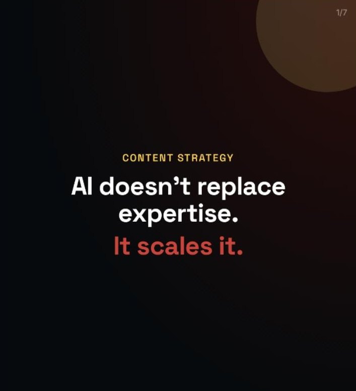 Real Amplyfy carousel — AI doesn't replace expertise, it scales it